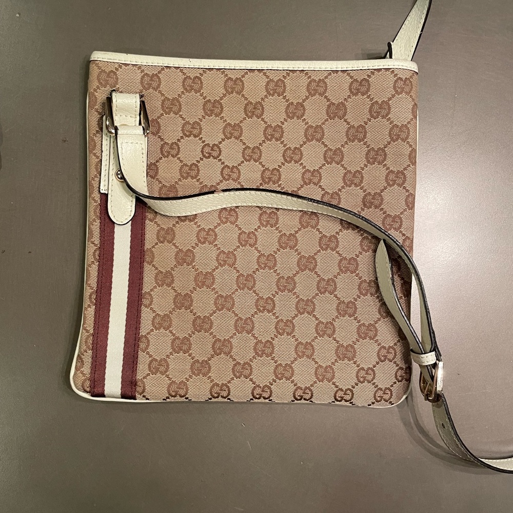 Gucci canvas crossbody bag